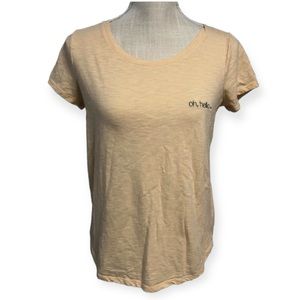 LC Lauren Conrad Womens Top XS Short Sleeve Embroidered Oh Hello High Low